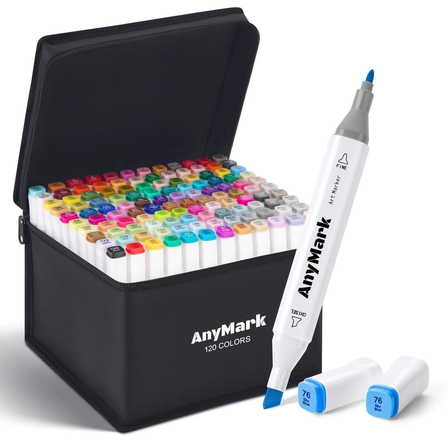 LuxusKollektion Permanentmarker Alkohol Marker 120 Farben Doppelspitze