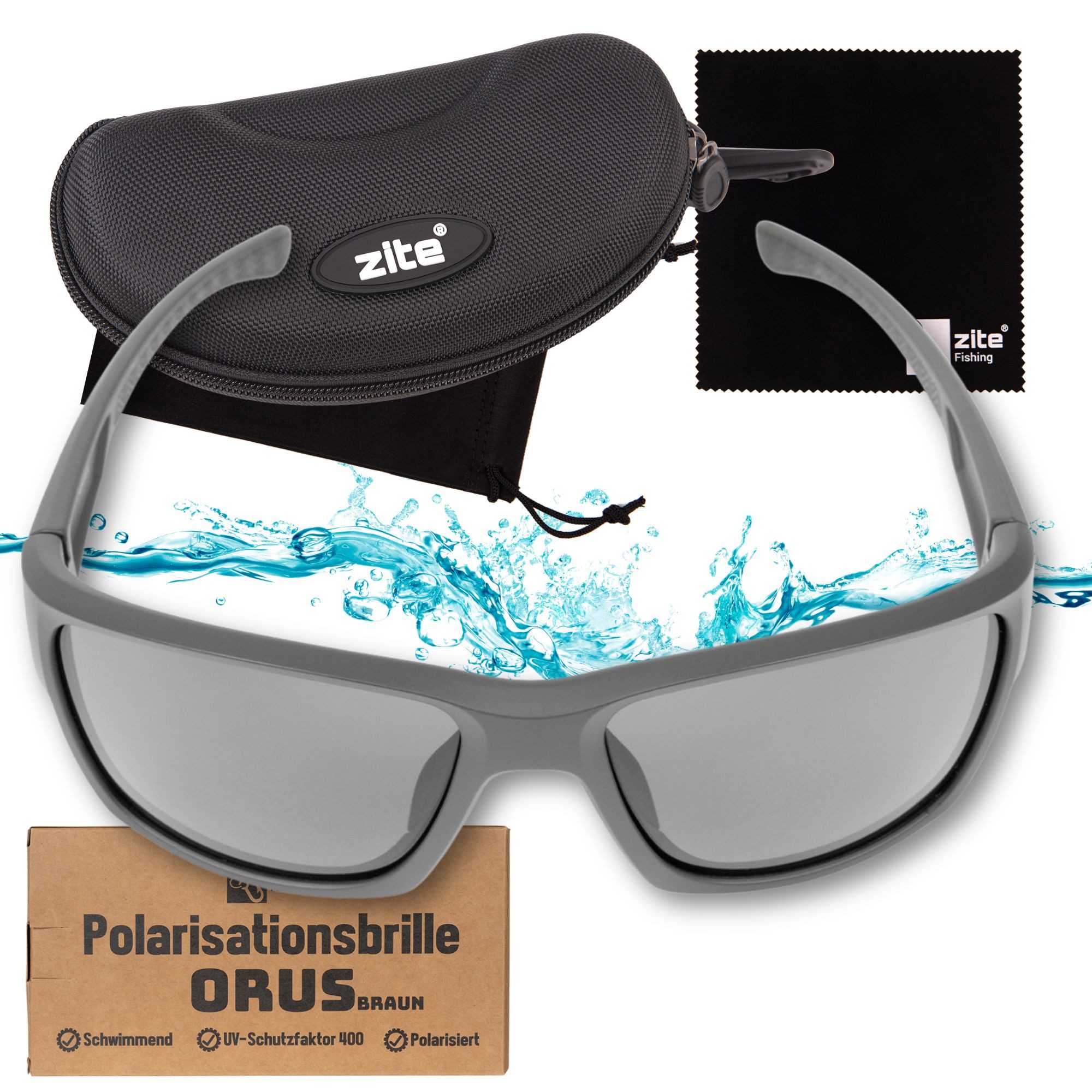 Zite Sportbrille Polarisationsbrille Orus schwimmfähig kratzfest inkl. Hardcase-Etui