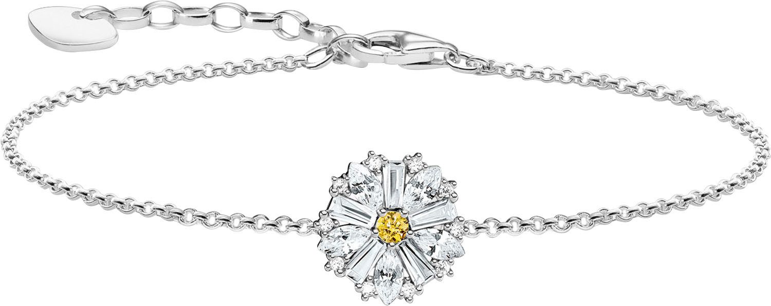 THOMAS SABO Armband Lovely Daisy, A2202-051-4-L19v, mit Zirkonia (synth)