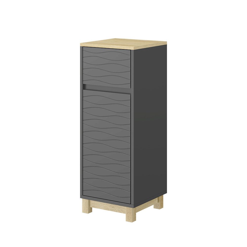 Vicco Midischrank Livia Anthrazit 30 x 80 cm mit Schublade günstig online kaufen