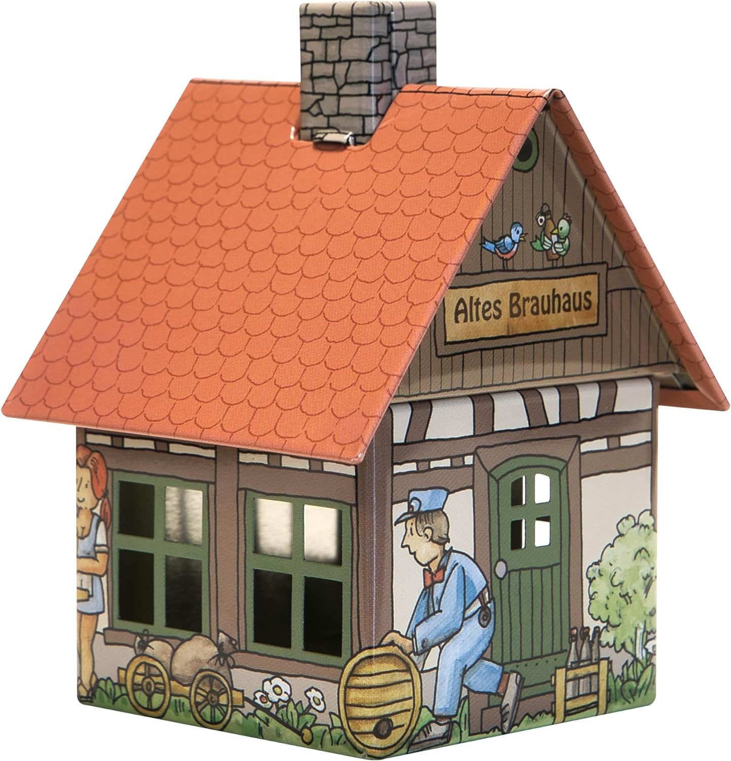 Crottendorfer Räucherhaus Crottendorfer Metall-Räucherhäuschen, verschiedene Motive, inklusive Räucherkerzenhalter