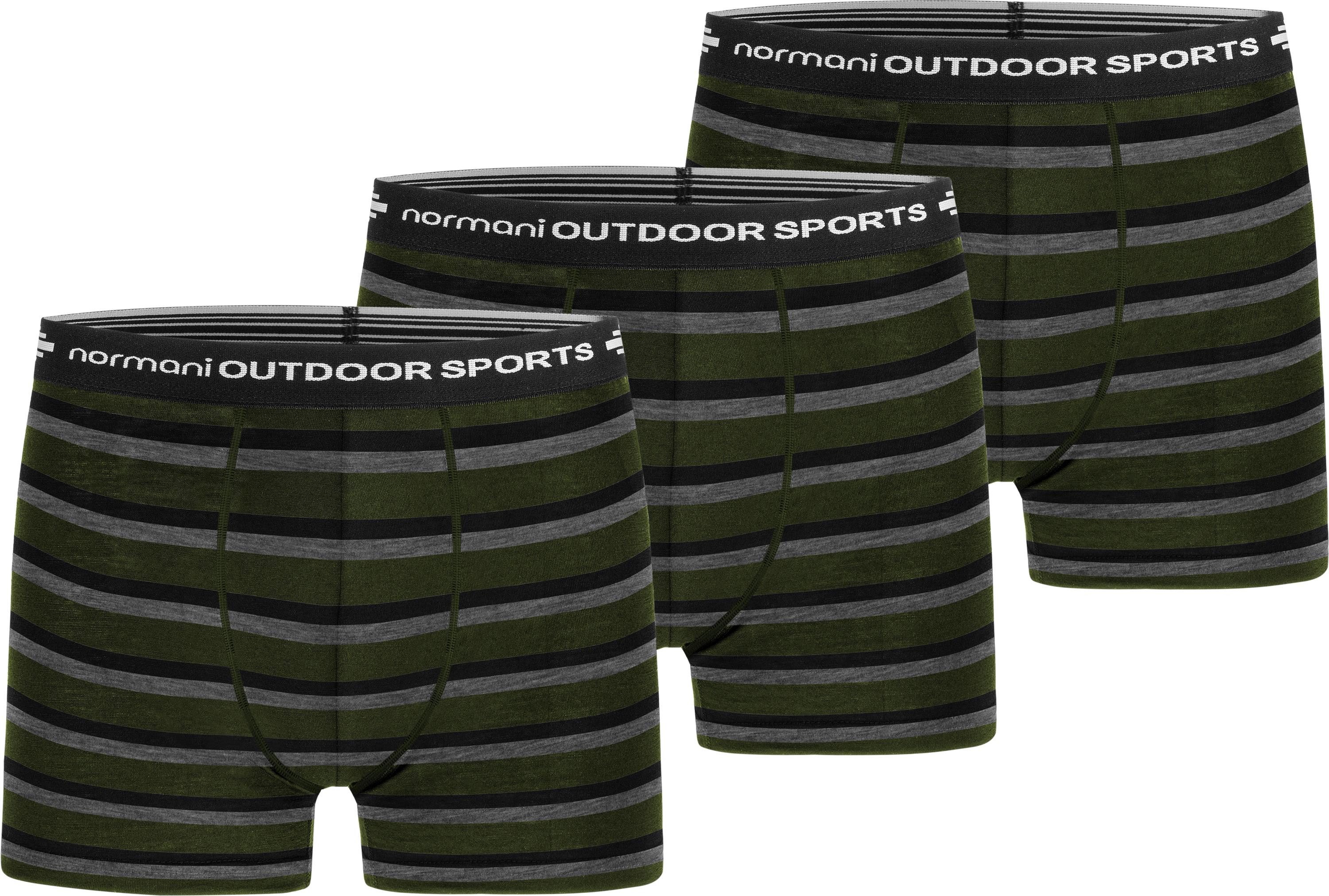 Retro Boxer 3er Pack Herren Merino Boxershorts Unterhose