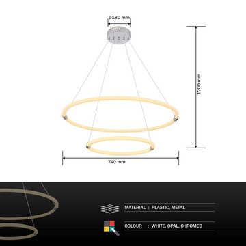 Globo Hängeleuchte Hängeleuchte Esszimmer LED Hängelampe Wohnzimmer Pendellampe weiß