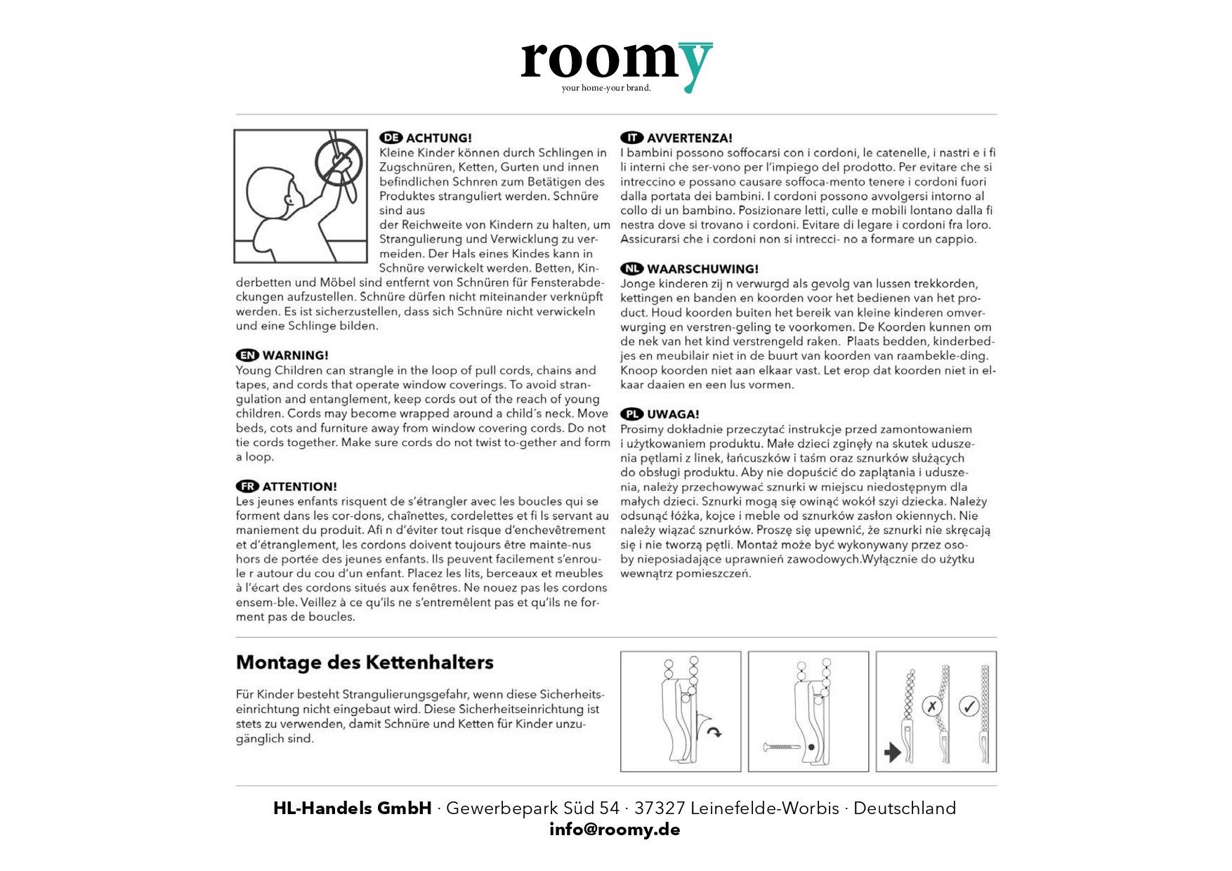 Rollo Rollo, Roomy, Klemmbar, Anschraubbar, Klemmbar, Anschraubbar