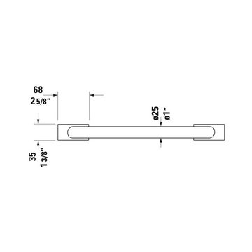 Duravit Badaccessoire-Set Badewannengriff Karree, Badewannengriff