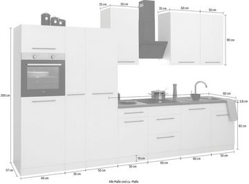 wiho Küchen Küchenzeile Unna, ohne E-Geräte, Breite 360 cm