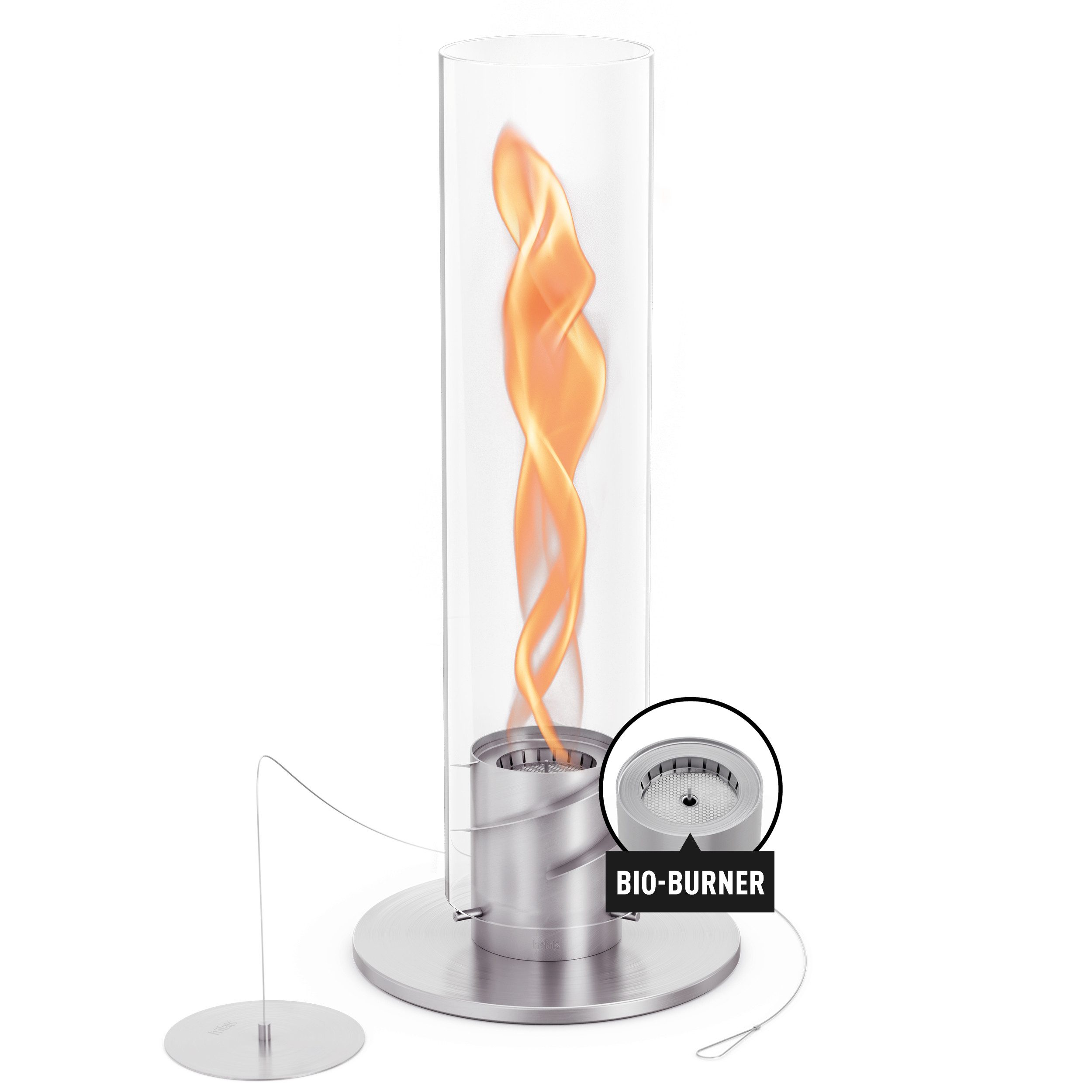 höfats Tischfeuer SPIN 900, 1200, 1500 (wärmender Tischkamin für Indoor und Outdoor, NEUES Modell mit verlängerter Brenndauer), innovative Brennertechnologie