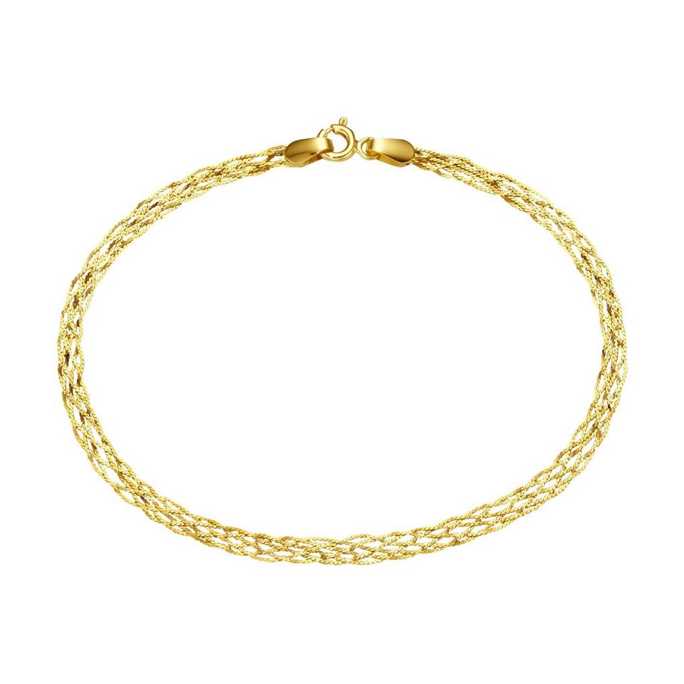 Luigi Merano Armband geflochtene Fantasiekette, Gold 585