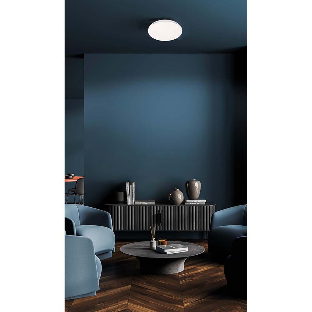 FISCHER & HONSEL LED Deckenleuchte, LED-Leuchtmittel fest verbaut, Warmweiß, Deckenlampe Deckenleuchte Flurlampe weiß LED Wohnzimmerleuchte rund