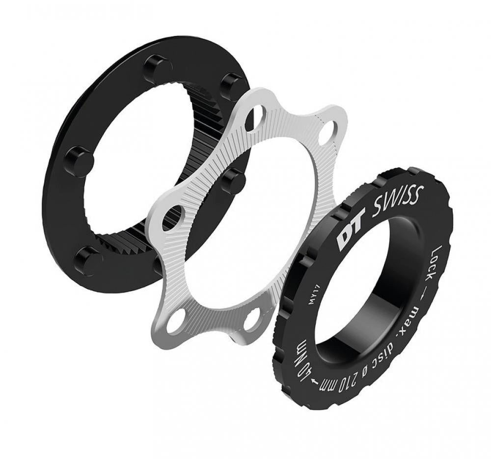 DT Swiss Scheibenbremssattel DT Swiss Adapter Centerlock auf 6-Loch - 44g Aluminium für Rennrad & G