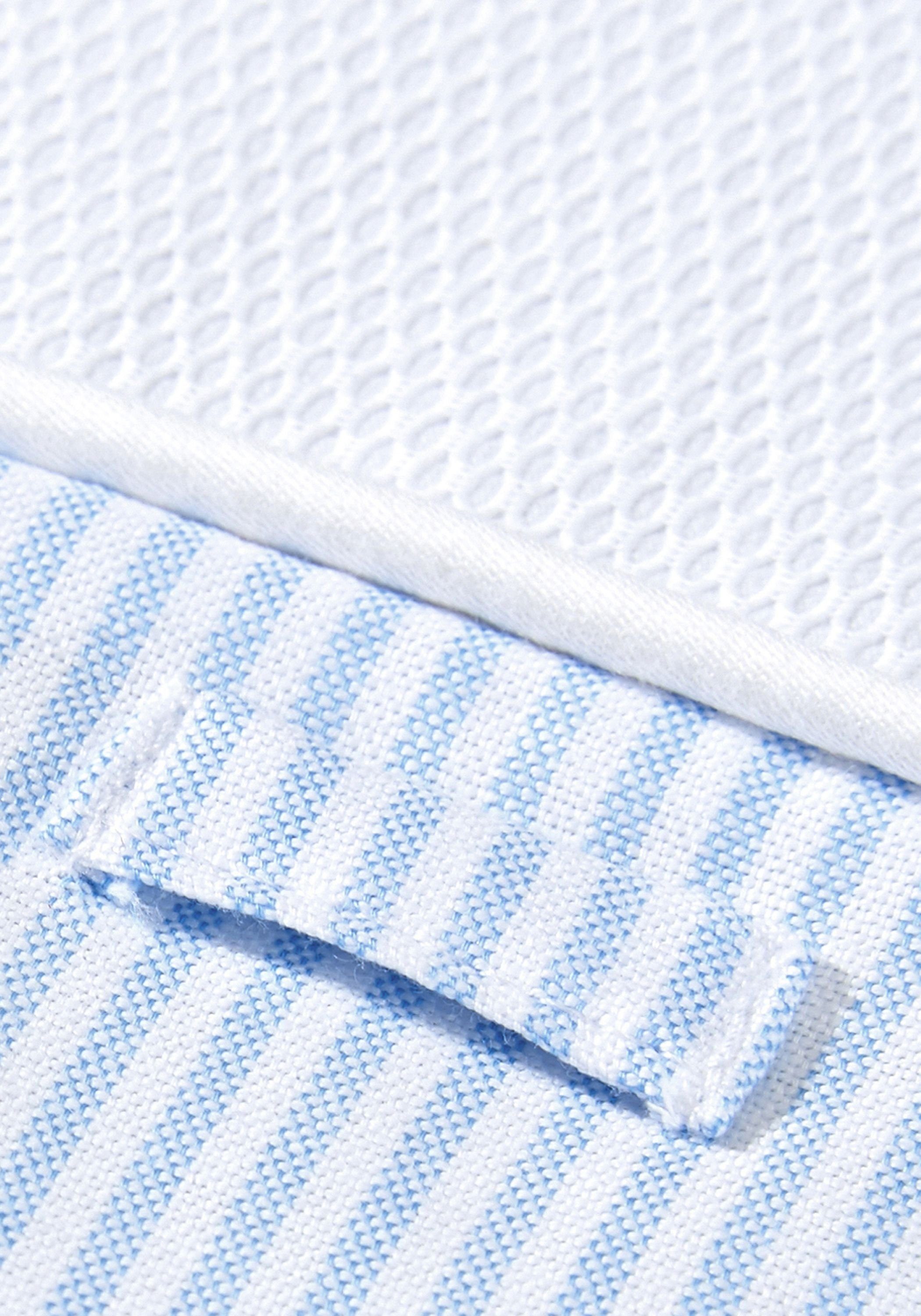 Blau Handtuch Blau-Weiß 100% Baby zertifizierte Nordic Wickelauflage, Weiß [70x80 Company gestreift Wickelauflage Wickeltischauflage Coast gestreift Baumwolle Wickelunterlage cm] Wechselbares