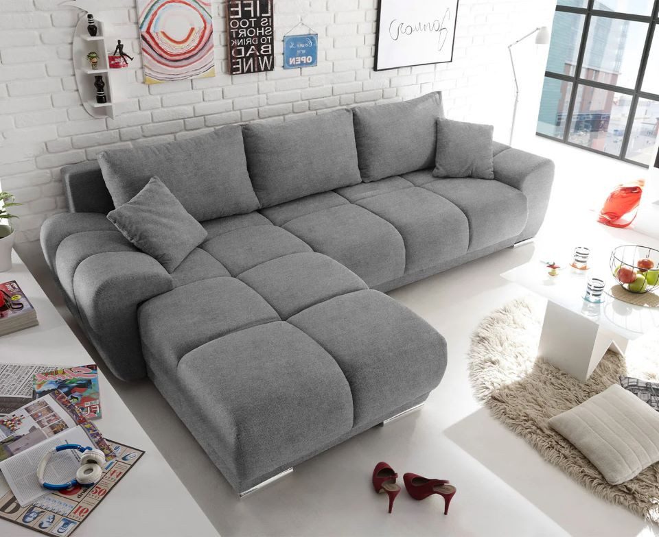 ED EXCITING DESIGN Ecksofa Anton, mit Schlaffunktion