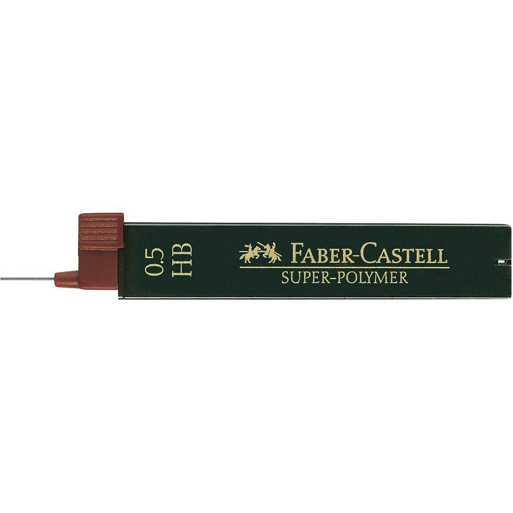 12 Bleistiftminen Tintenpatrone SUPER-POLYMER 0,5 Faber-Castell FABER-CASTELL mm HB