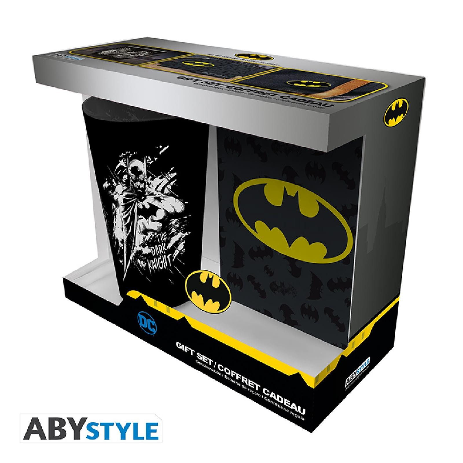 ABYstyle Tasse DC COMICS - Pck XXL glass + Pin + Pocket Notebook Batman
