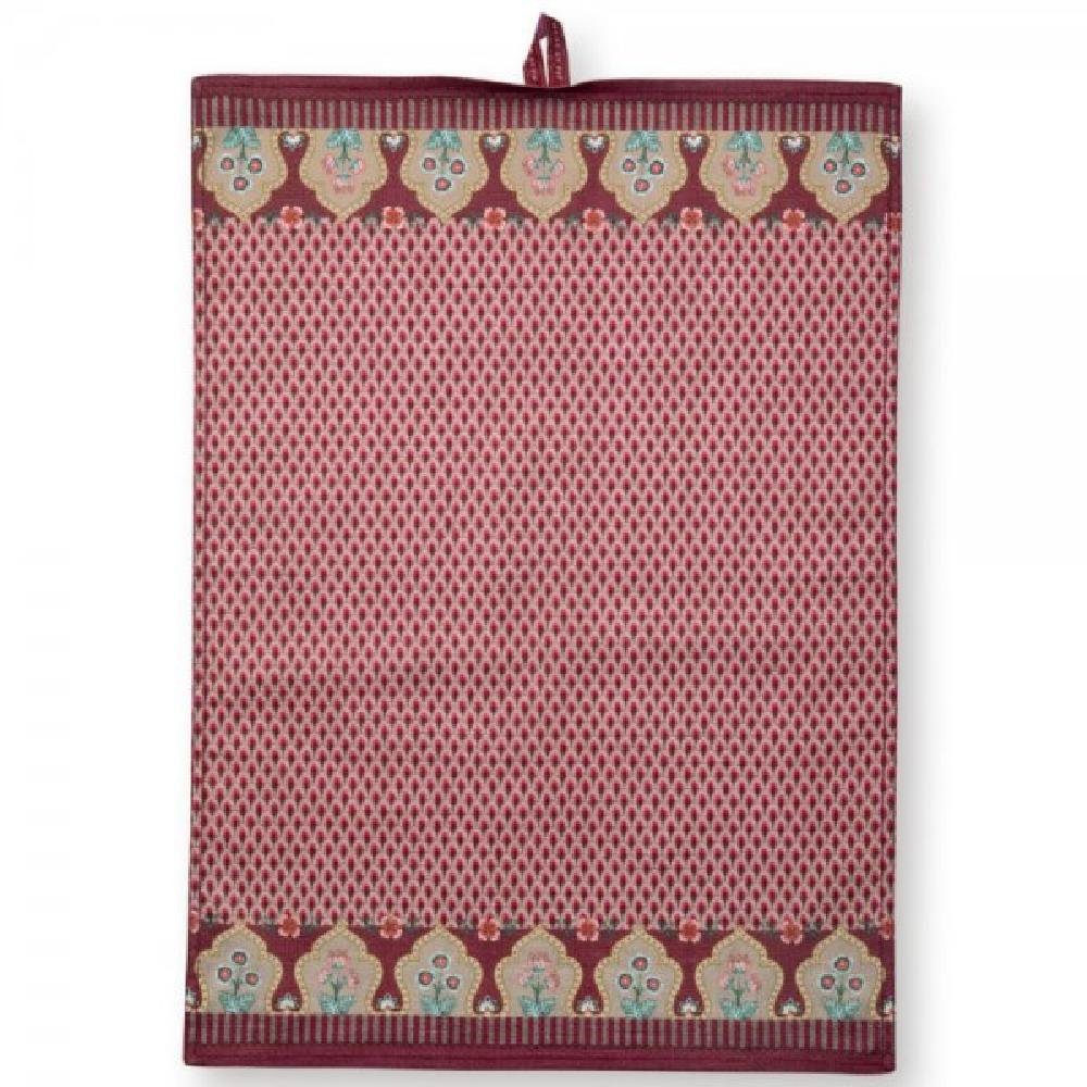 PiP Studio Geschirrtuch Geschirrtuch Flower Festival Scallop Dark Pink günstig online kaufen