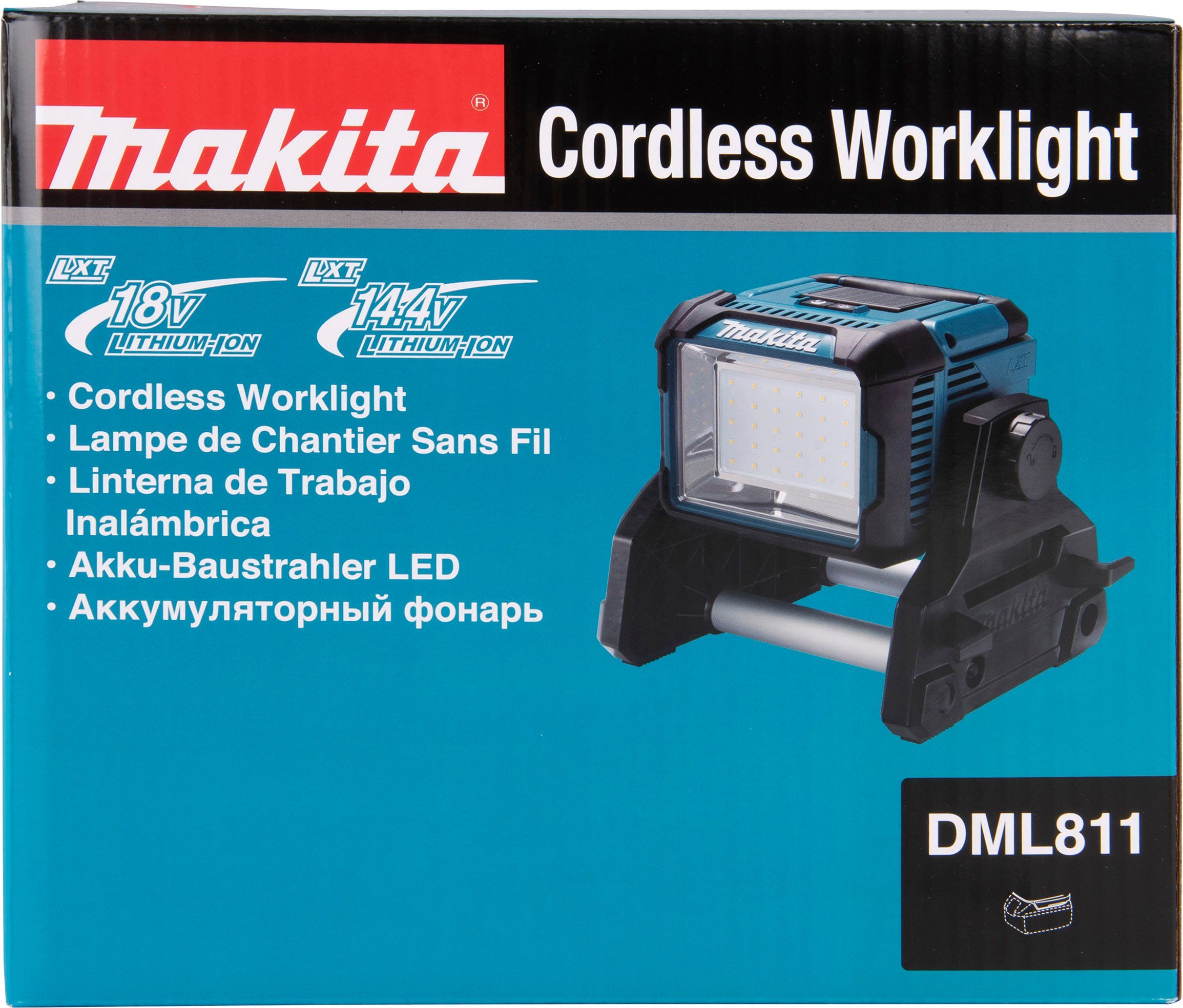 Makita LED Arbeitsleuchte DEADML811, LED fest lx, lm 750/1500/3000 Tageslichtweiß, 1800 integriert