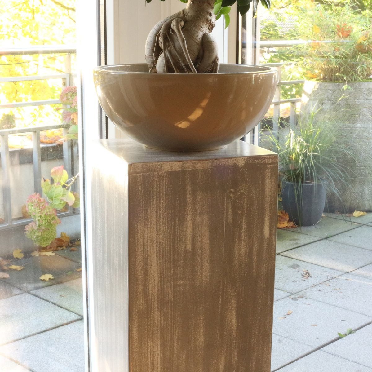 Oriental Galerie Blumenhocker Holz Säule Viereckig günstig online kaufen