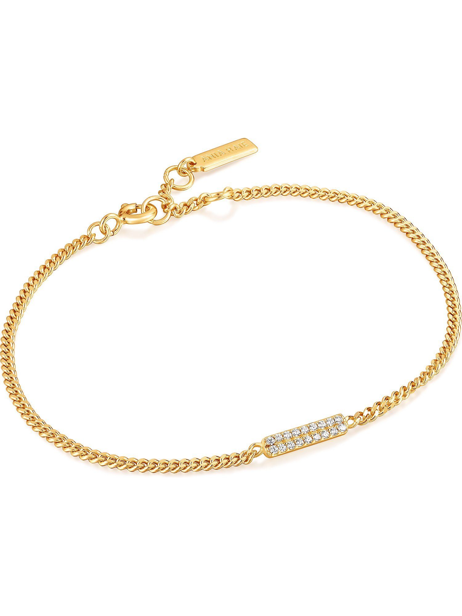 Ania Haie Armband Ania 925er Haie Silber Damen-Armband Zirkonia, gold trendig