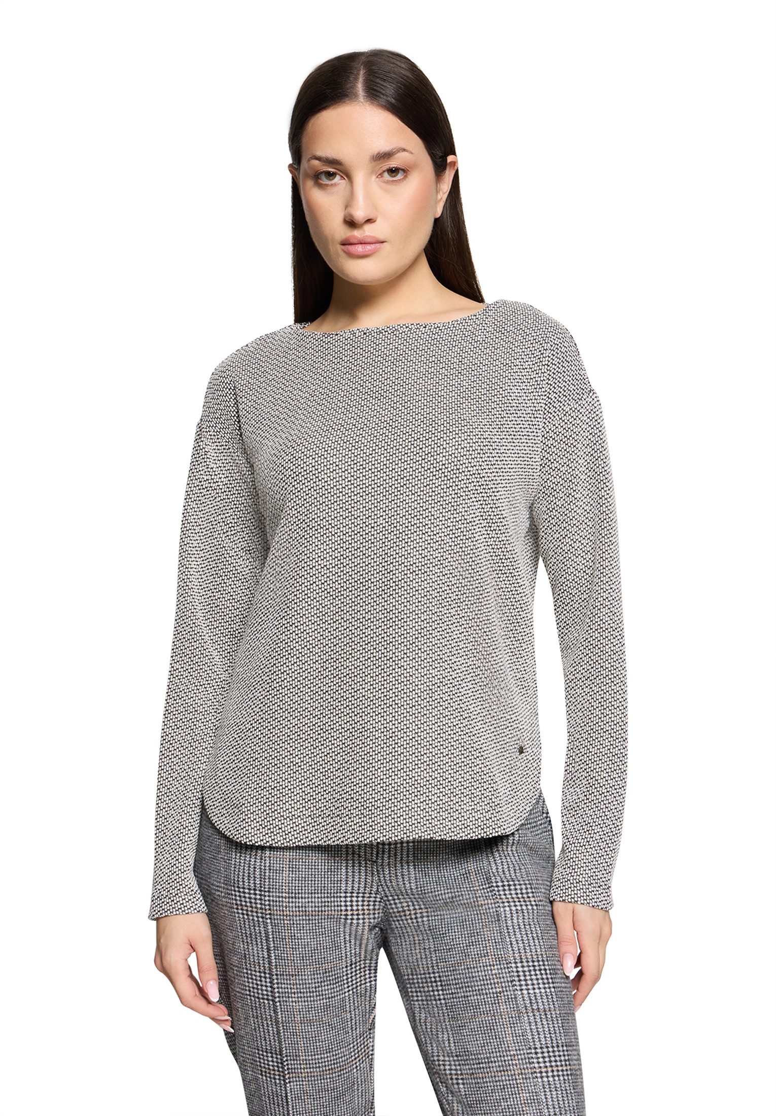 Kurzarmshirt Damen mit Struktur