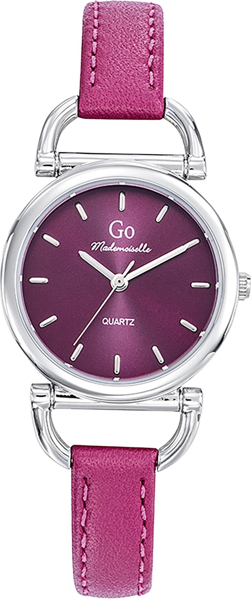Girl Only Quarzuhr Girl Only GO Damen Armbanduhr, (Analoguhr), Damenuhr GO pink, rosa, klein (ca. 28mm) Lederarmband, Fashion-Style
