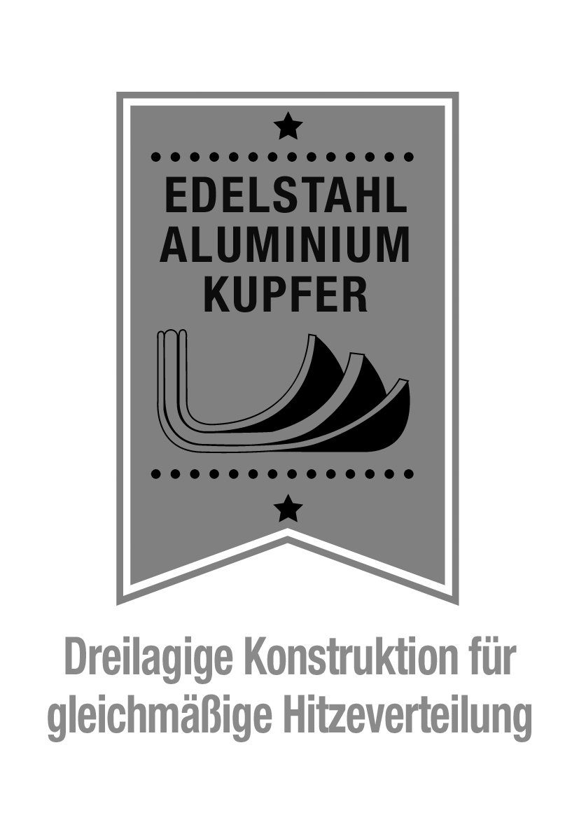 Aluminium, Ø Deckel, OLIVER + Edelstahl Kupfer-Kochtopf TEFAL induktionsgeeignet Herdarten 24cm (Set, Kochtopf auch 2-tlg), Induktion alle JAMIE Tefal