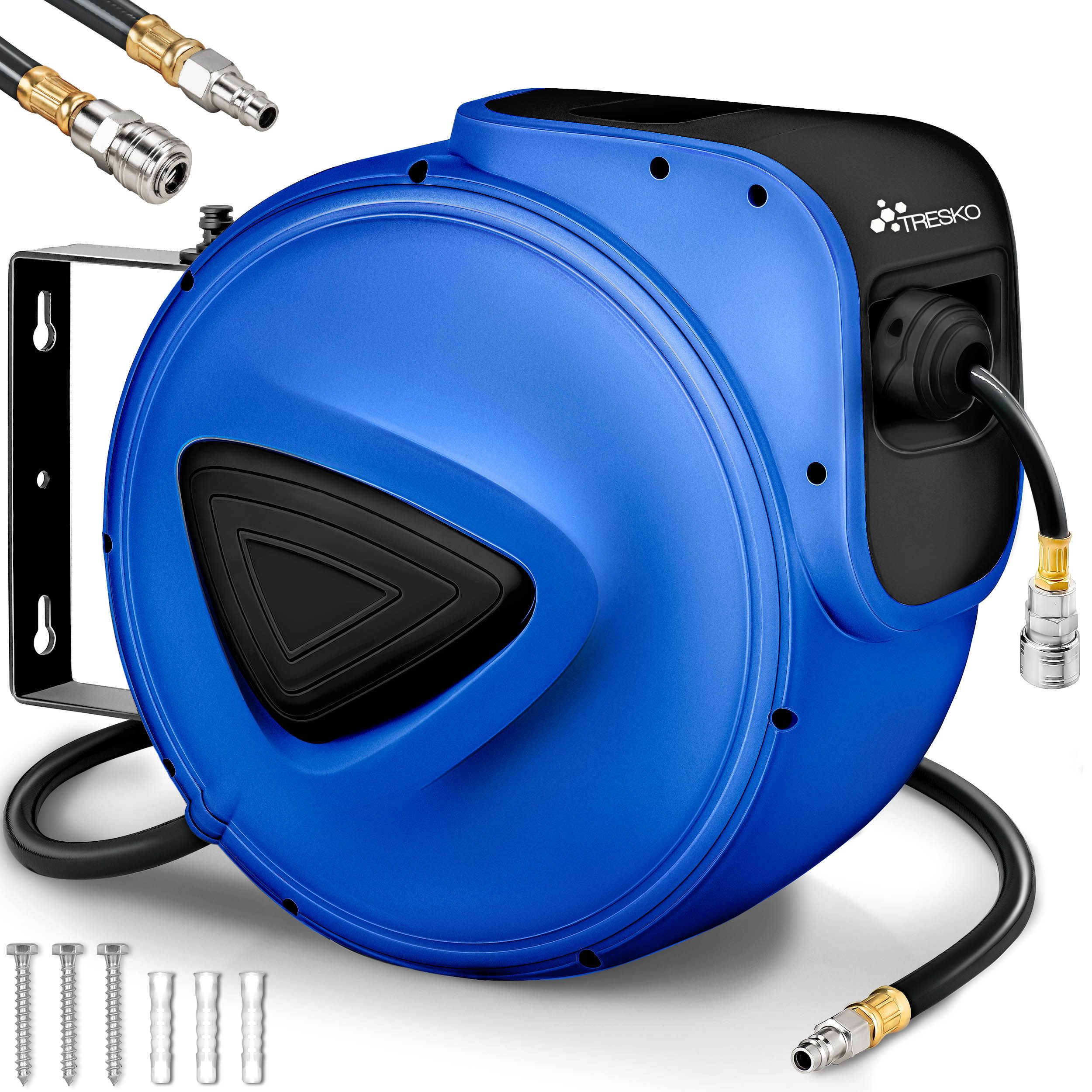 TRESKO Schlauchbox Druckluftschlauch Aufroller Automatik 10 - 30m, Druckluftschlauch-trommel