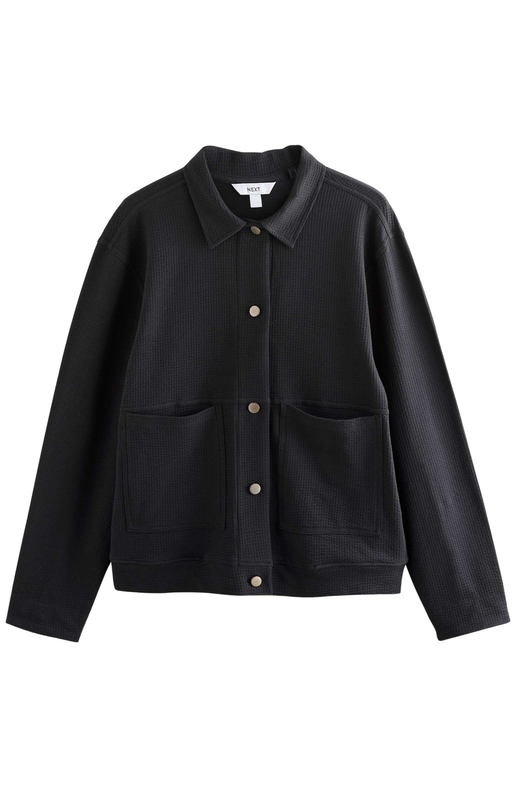Hemdjacke Leichte, geknöpfte Seersucker-Jacke