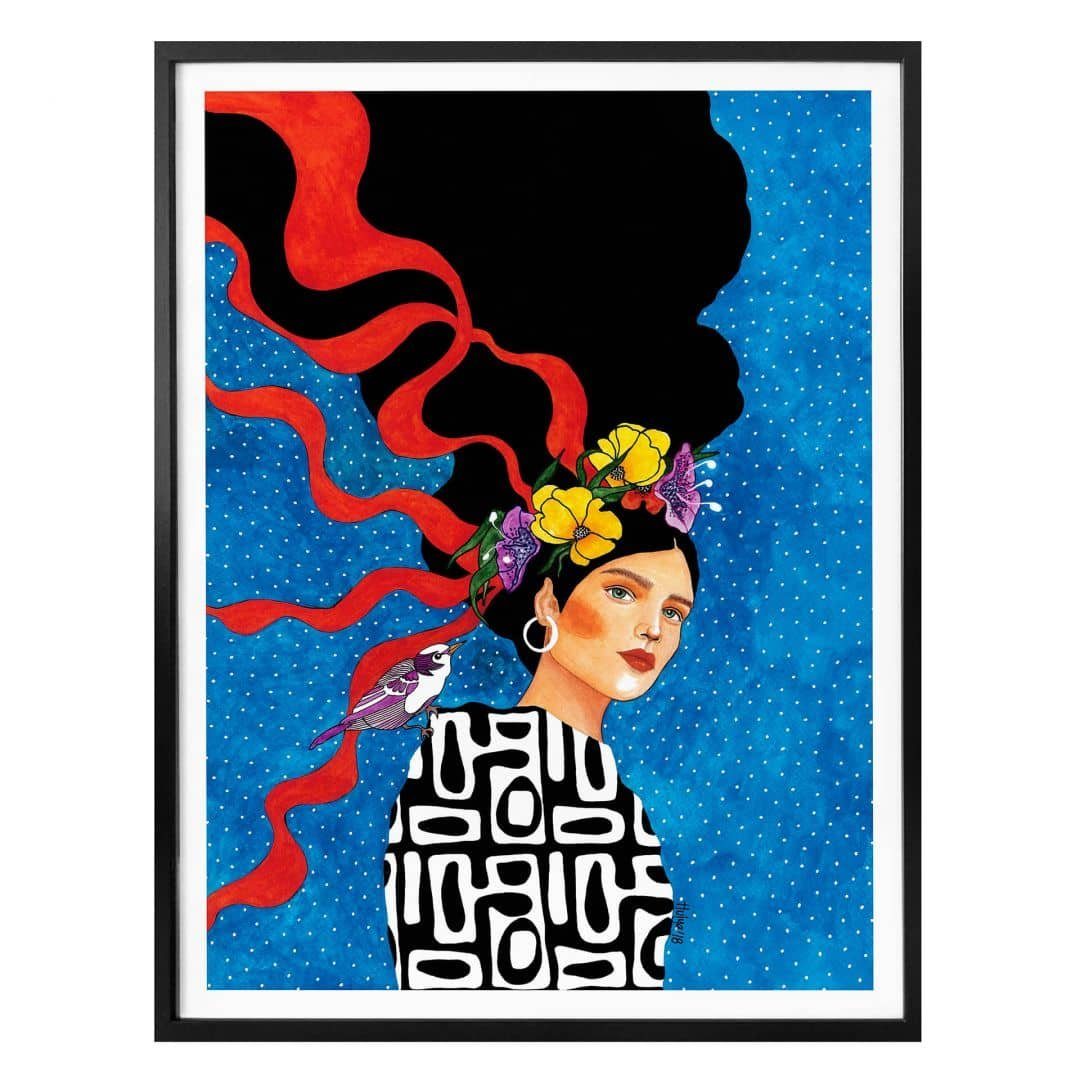 K&L Wall Art Poster Poster Hülya kraftvolles Gemälde Sommer Affirmationen Zusammen, Wohnzimmer Wandbild modern
