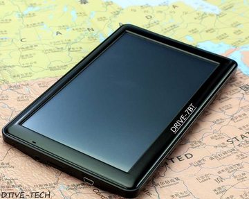 GABITECH 7 Zoll GPS Navigationsgerät Für LKW, PKW, BUS, WOMO BT AV-IN Mit TMC LKW-Navigationsgerät (Europa (46 Länder)