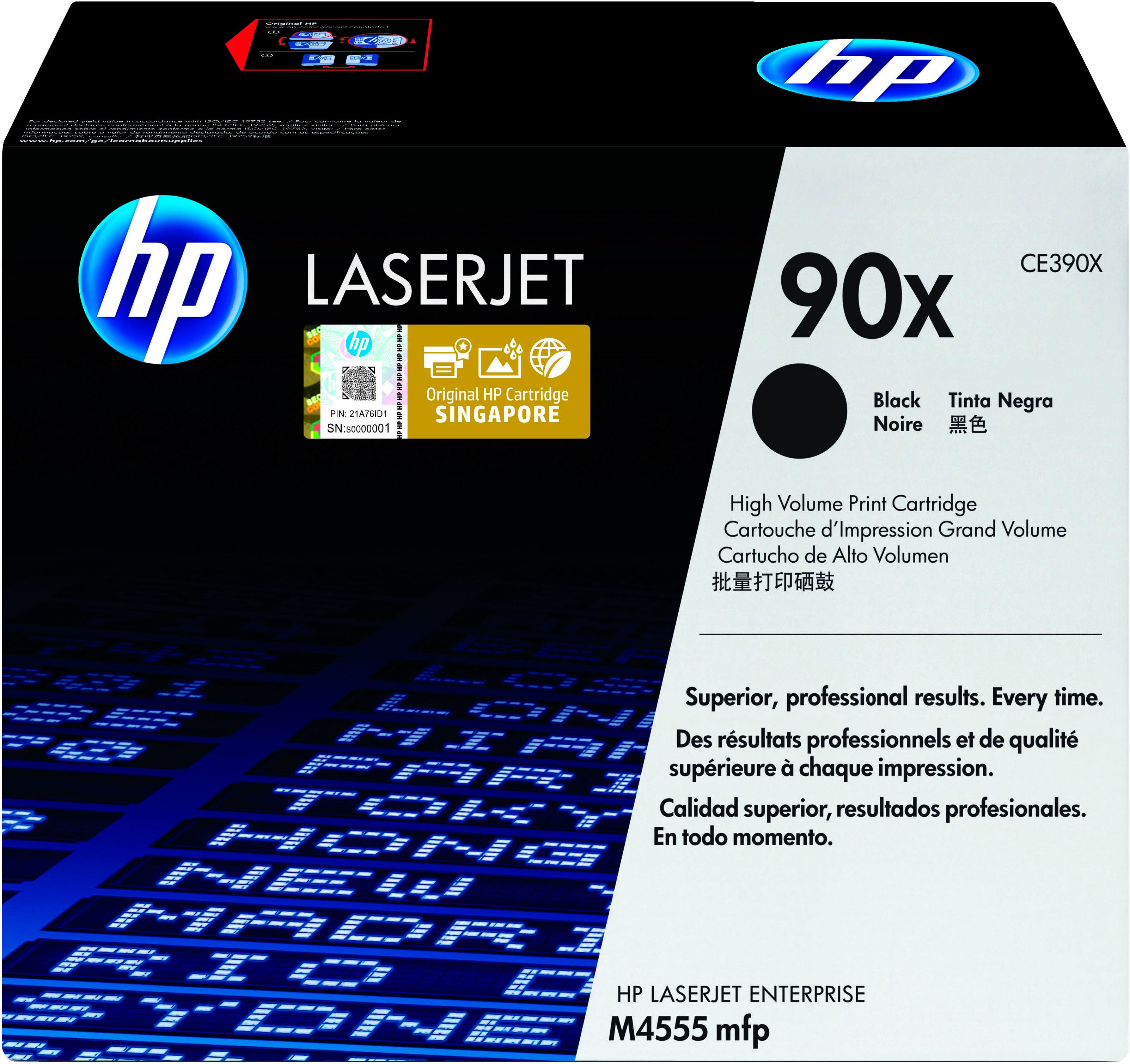 HP Tonerpatrone HP original Toner 90, Größen A/X/XD schwarz/black