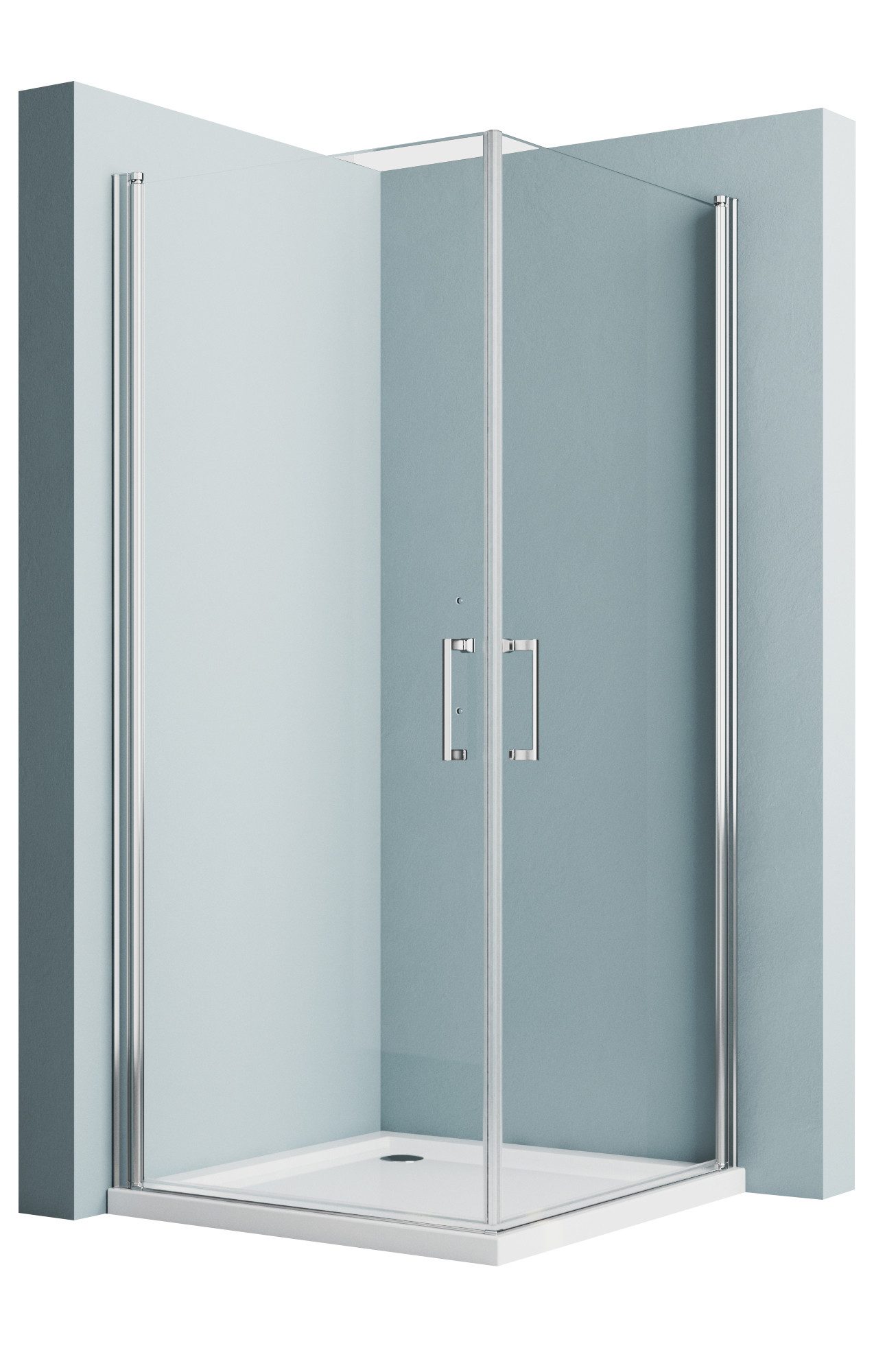 Hopibath Eckdusche Duschkabine 90x90 Eckeinstieg Pendeltür günstig online kaufen