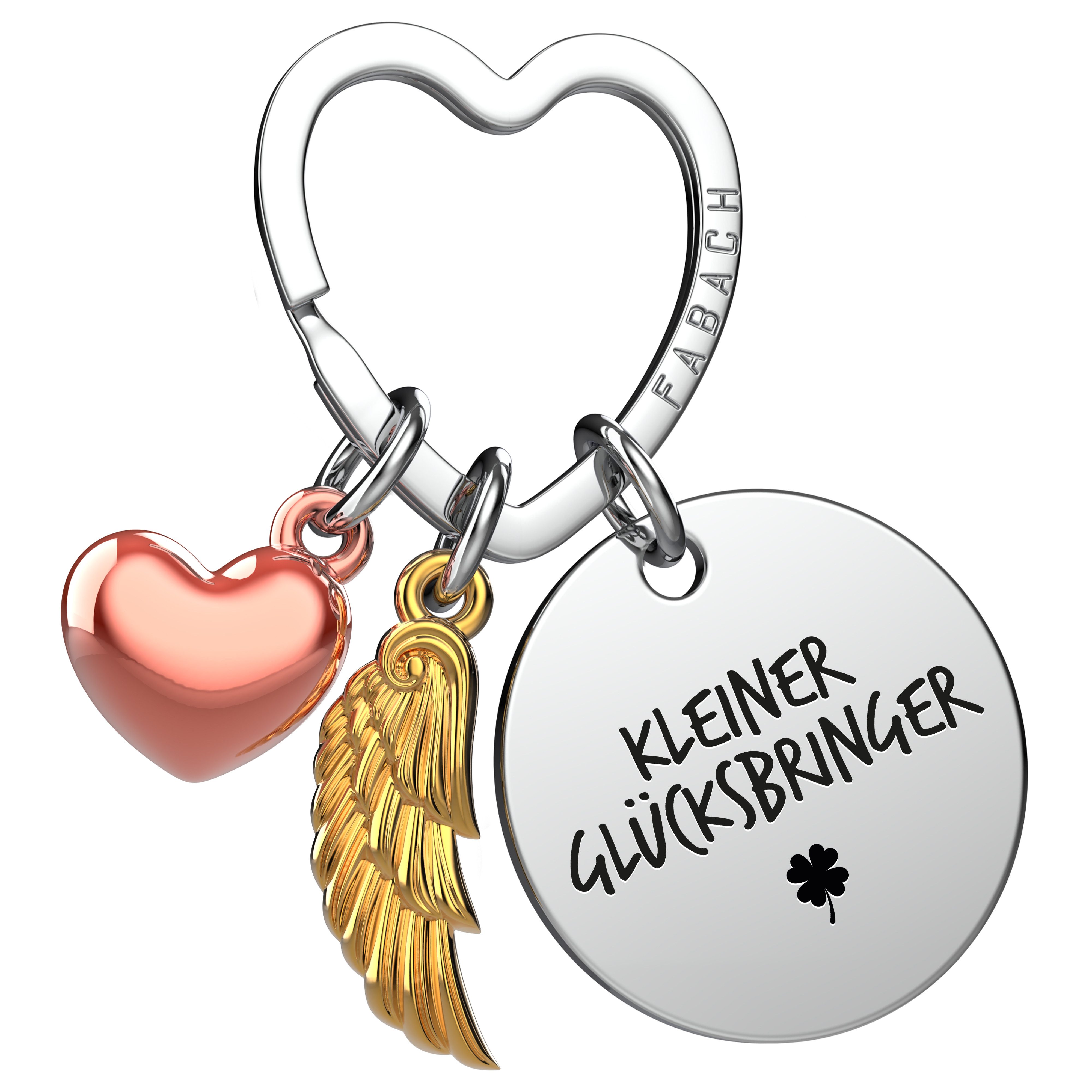 FABACH Schlüsselanhänger Glücksbringer Herz und Engelsflügel günstig online kaufen