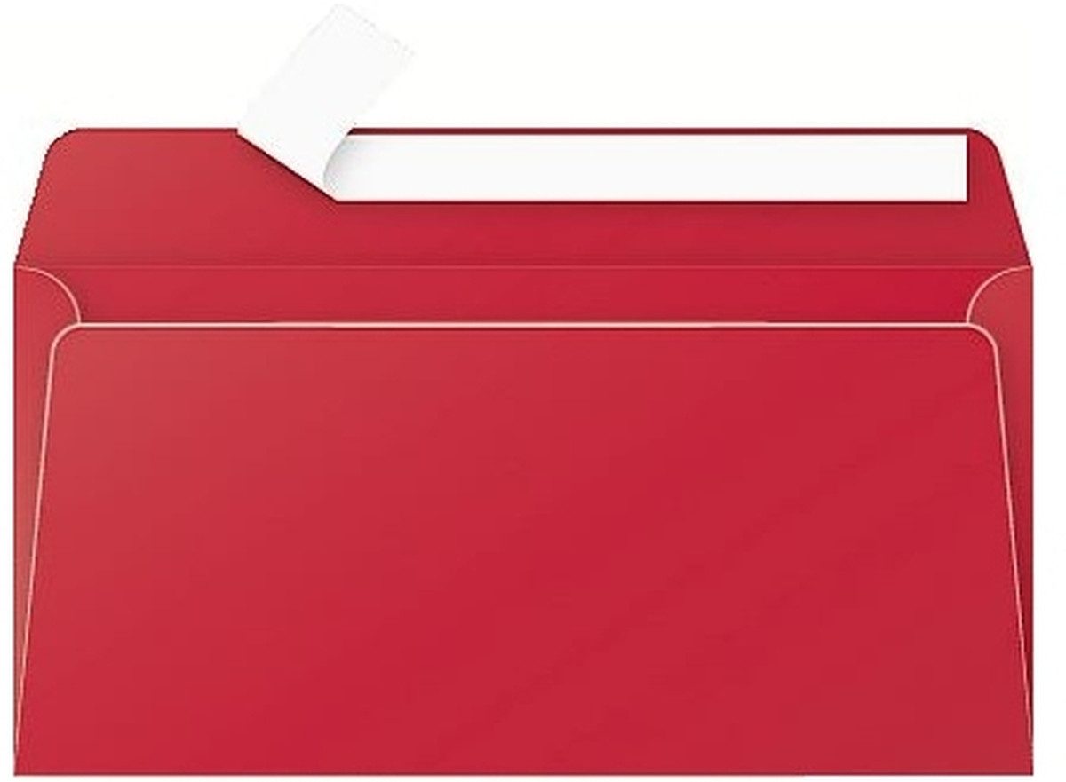 CLAIREFONTAINE Briefumschlag Briefumschlag Pollen DINlang 120g VE=200 Stück Haftklebung kirschrot