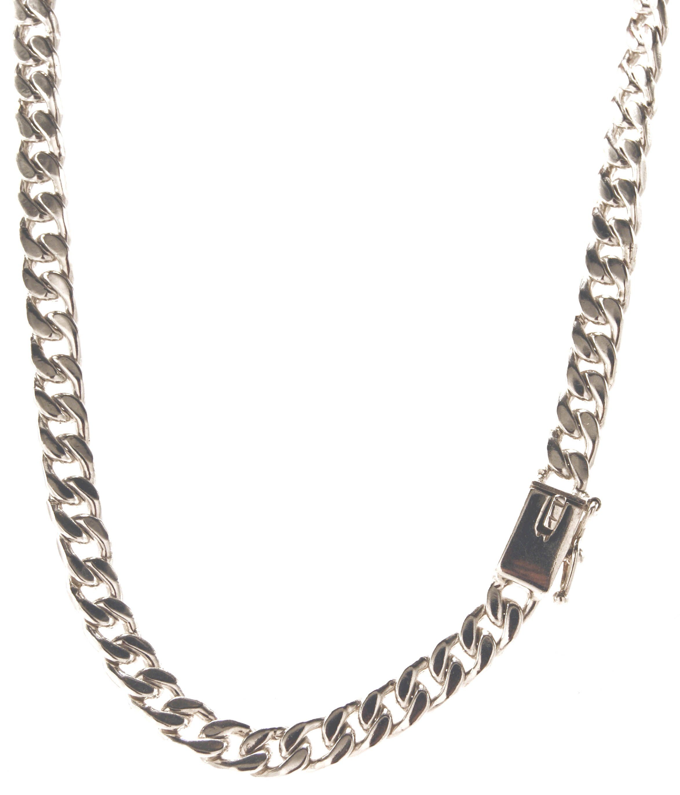 Kiss of Leather Silberkette »edle Panzerkette aus 925 Sterling, 5,7x2,1 mm  breit, 46 cm lang, Kette Halskette« online kaufen | OTTO