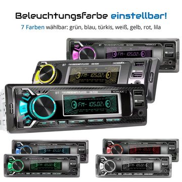 XOMAX XM-R266 Autoradio mit Bluetooth, 2x USB, SD, AUX IN, 1 DIN Autoradio