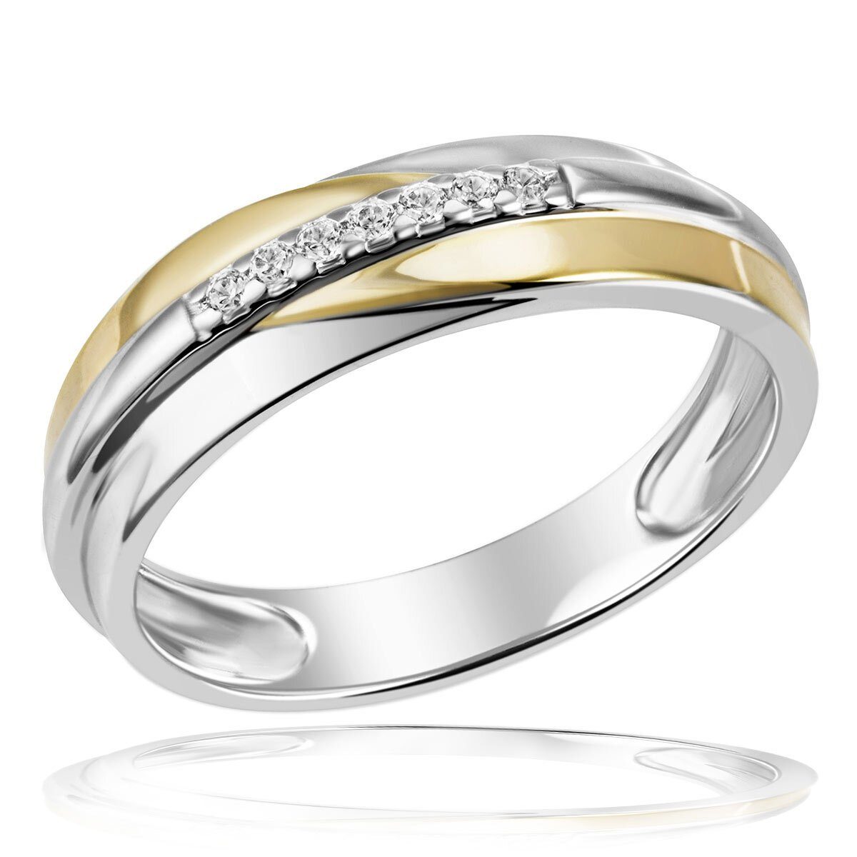 goldmaid Silberring, Bicolor Ring