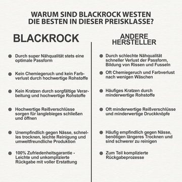 BLACKROCK Steppweste BR1701 Herren Outdoor-Weste - Slim-Fit - Abnehmbare Kapuze
