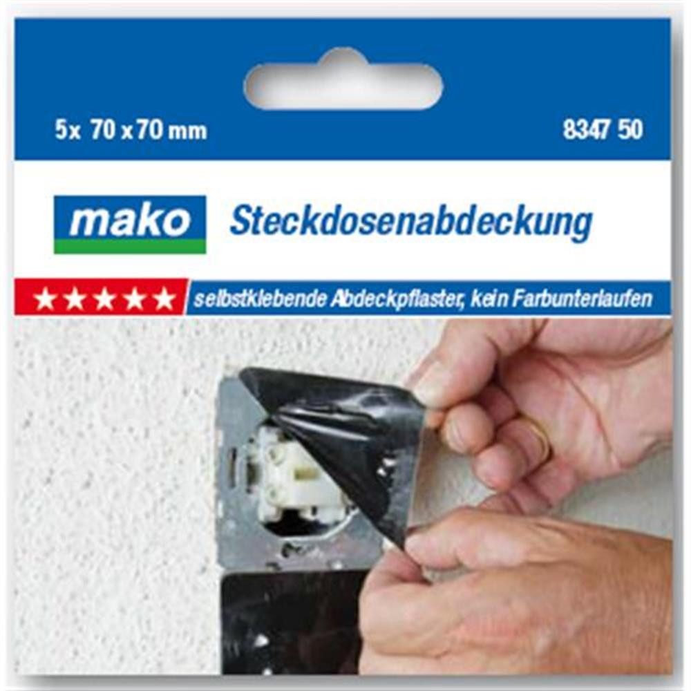 mako Розеткиblende Розеткиabdeckung, selbstklebend, 70 x 70 mm, 5 Stück