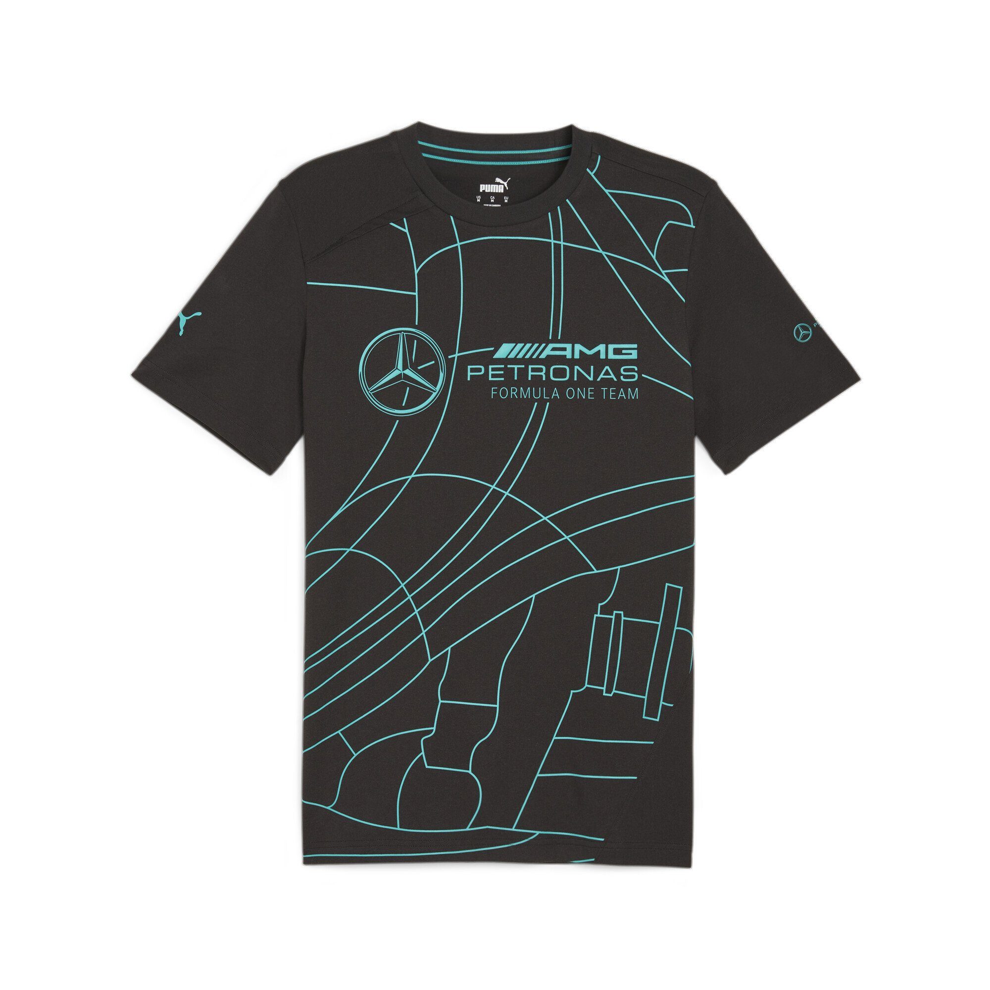 PUMA Mercedes-AMG PETRONAS T-Shirt Black T-Shirt Motorsport Herren