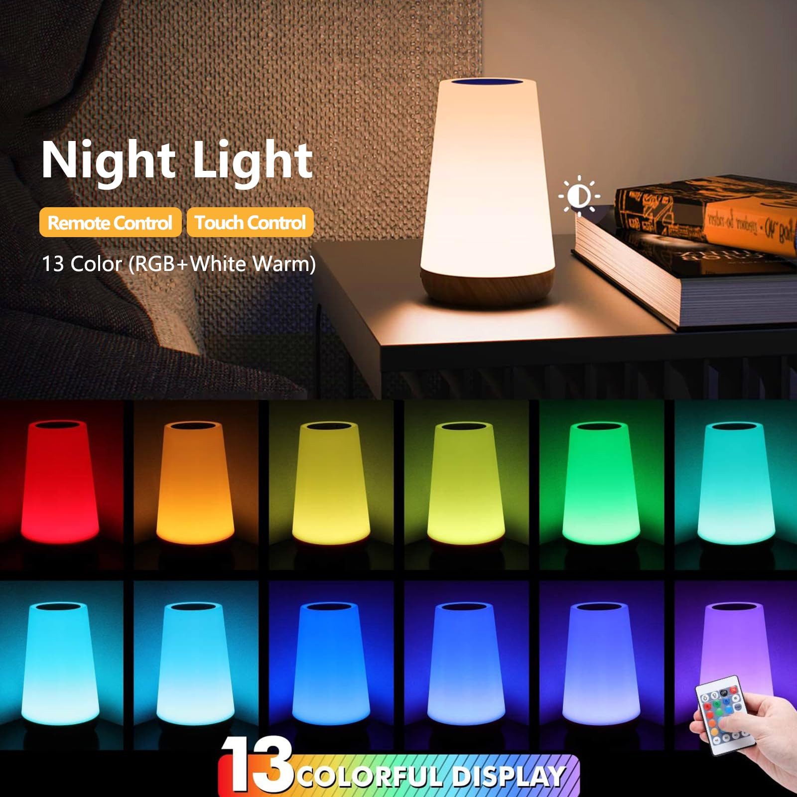 BlingBin LED Nachttischlampe Nachtlicht Touch Dimmbar günstig online kaufen