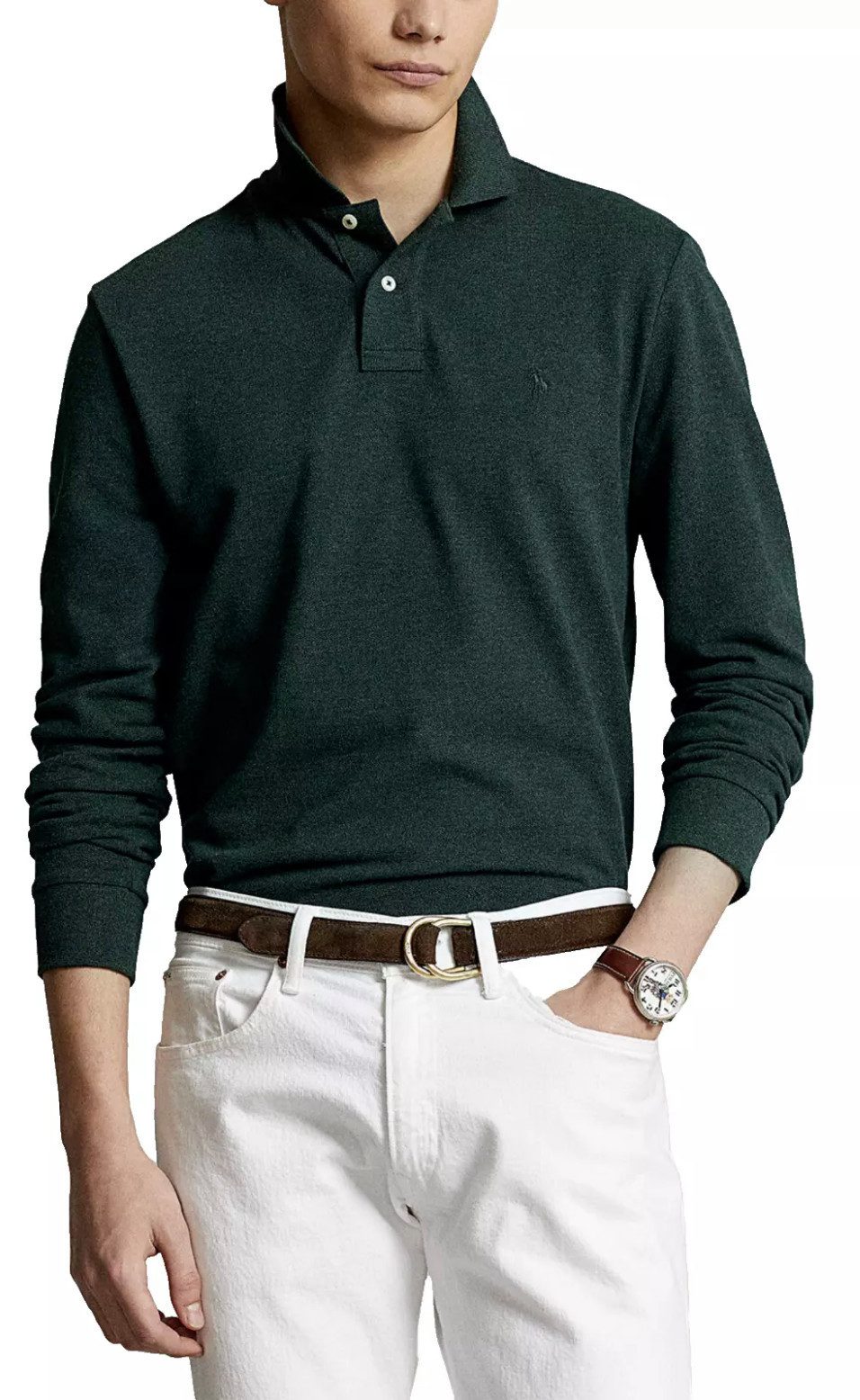Polo Ralph Lauren Langarm-Poloshirt Slim-Fit Weiches günstig online kaufen