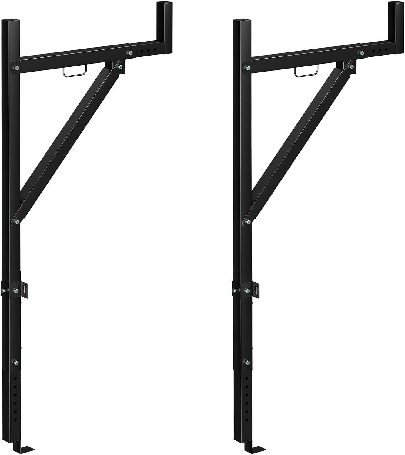 GarveeMore Dachträger (LKW-Gepäckträger, Tragkraft 113 kg, Höhe 113–125 cm, 2-St., Verstellbarer Leiterträger für Pickups), Ausziehbar für Kajaks und Surfbretter