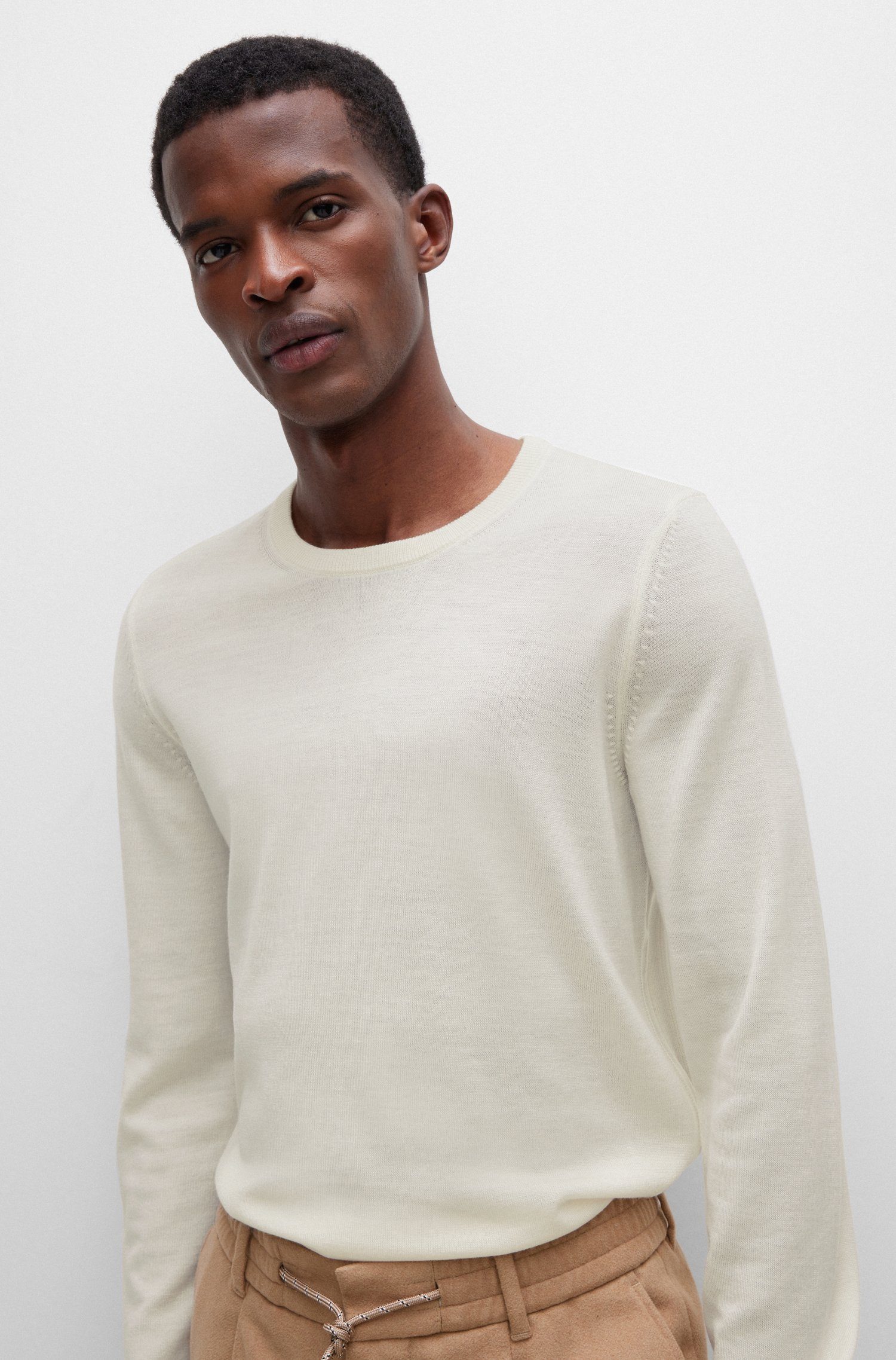 BOSS Strickpullover Leno-P (1-tlg)