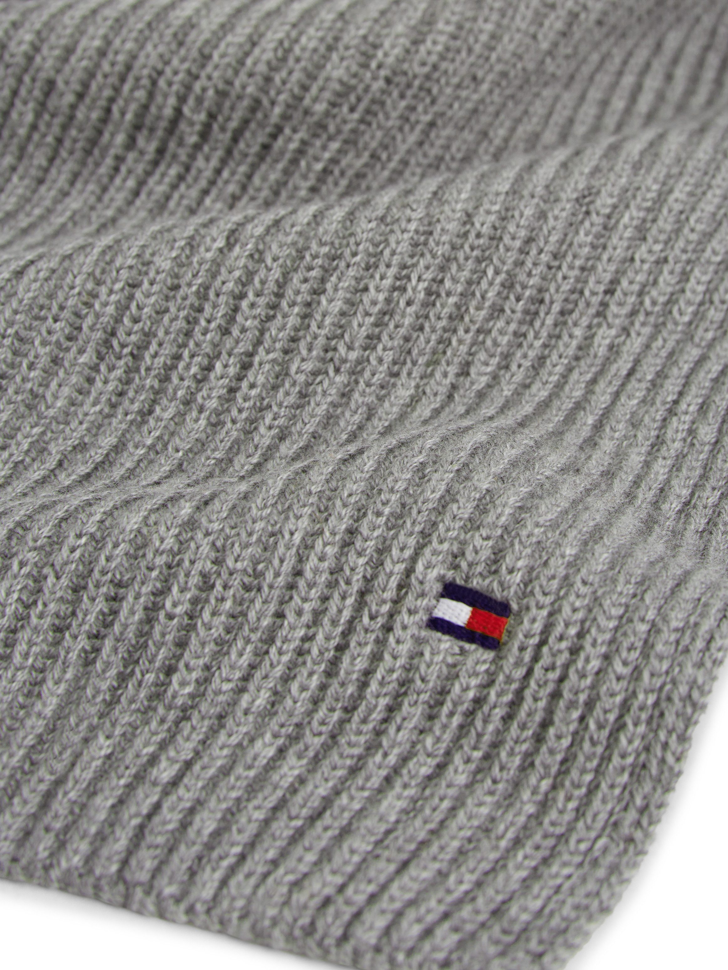 Tommy Hilfiger Strickschal TH FLAG PIMA COTTON CASH SCARF, mit Logostickerei, mit Kaschmiranteil Unisex – Bild 4 von 4