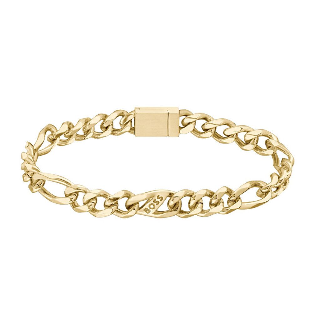 BOSS Armband Rian 1580614 vergoldetes Herren-Stahlarmband - Länge: 19 cm