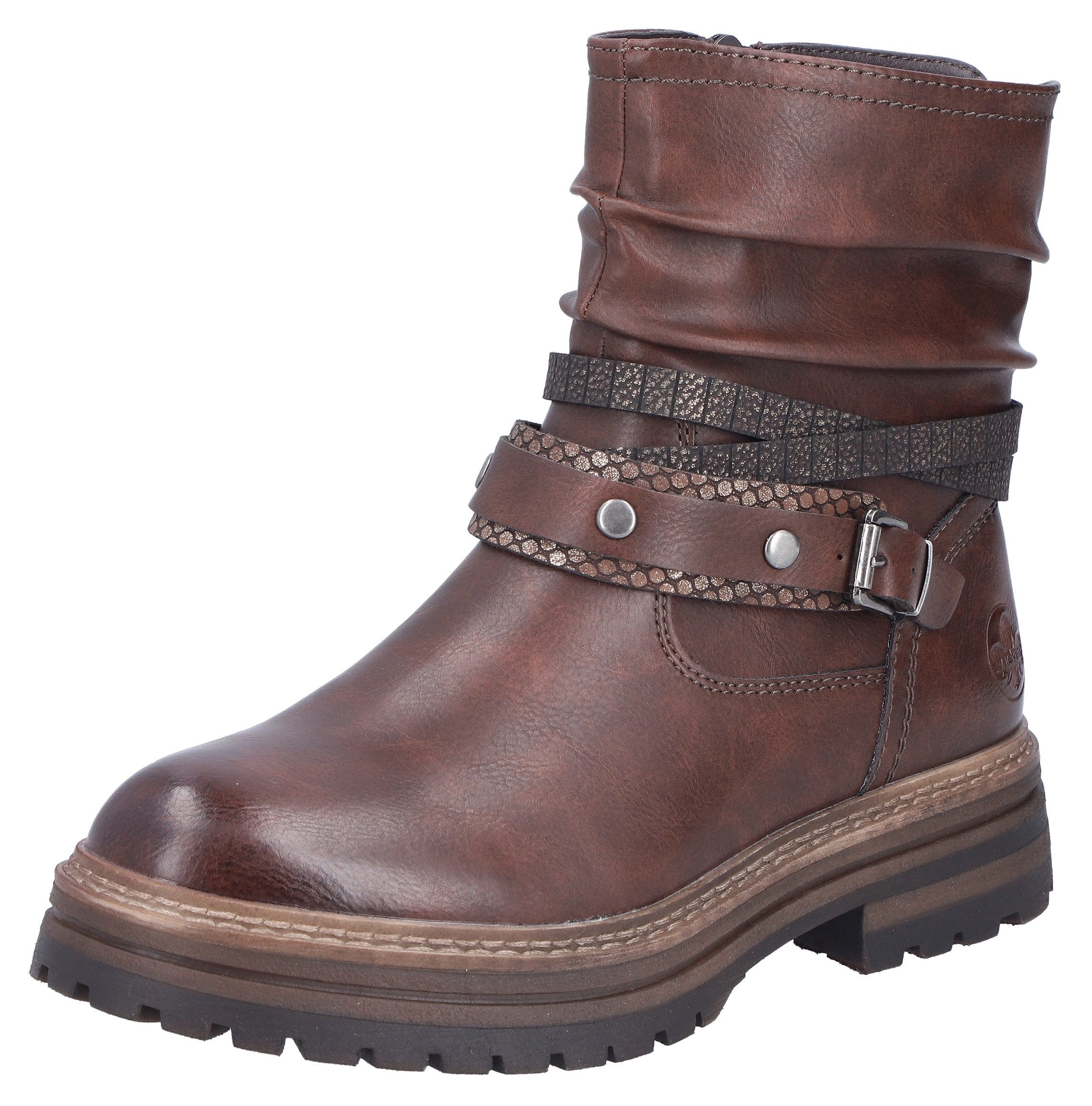 Rieker Winterstiefelette Boots, Blockabsatz, mit Zierriemchen am slouchy Sc günstig online kaufen