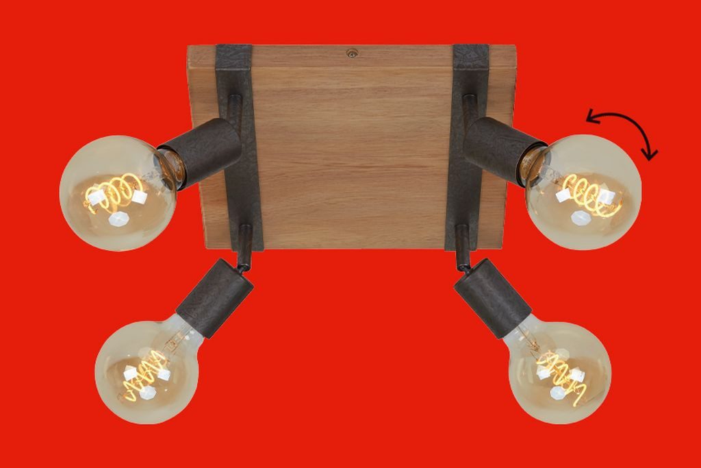 Briloner Leuchten LED Deckenspot WOOD BASIC
