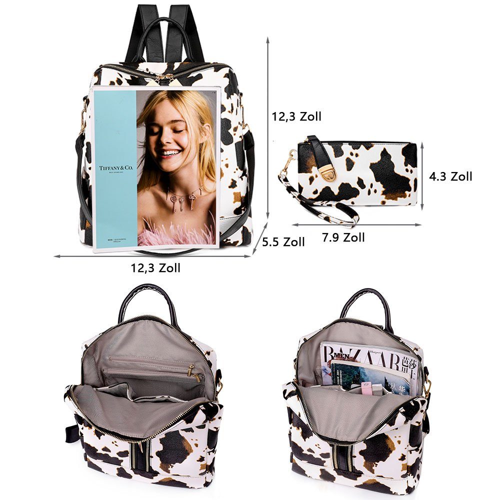 cm Business Teenager Schule Rucksack Schultertasche, Arbeit Laptoprucksack Jungen Damen Tasche, WISHDOR Schulrucksack für 20x11 Leopard 32x32x14 Rucksack), mit Vintage, cm Reisen Handtasche, Reiserucksack Freizeit rucksack Laptop (Kunstleder Notebook Herren rucksäcke