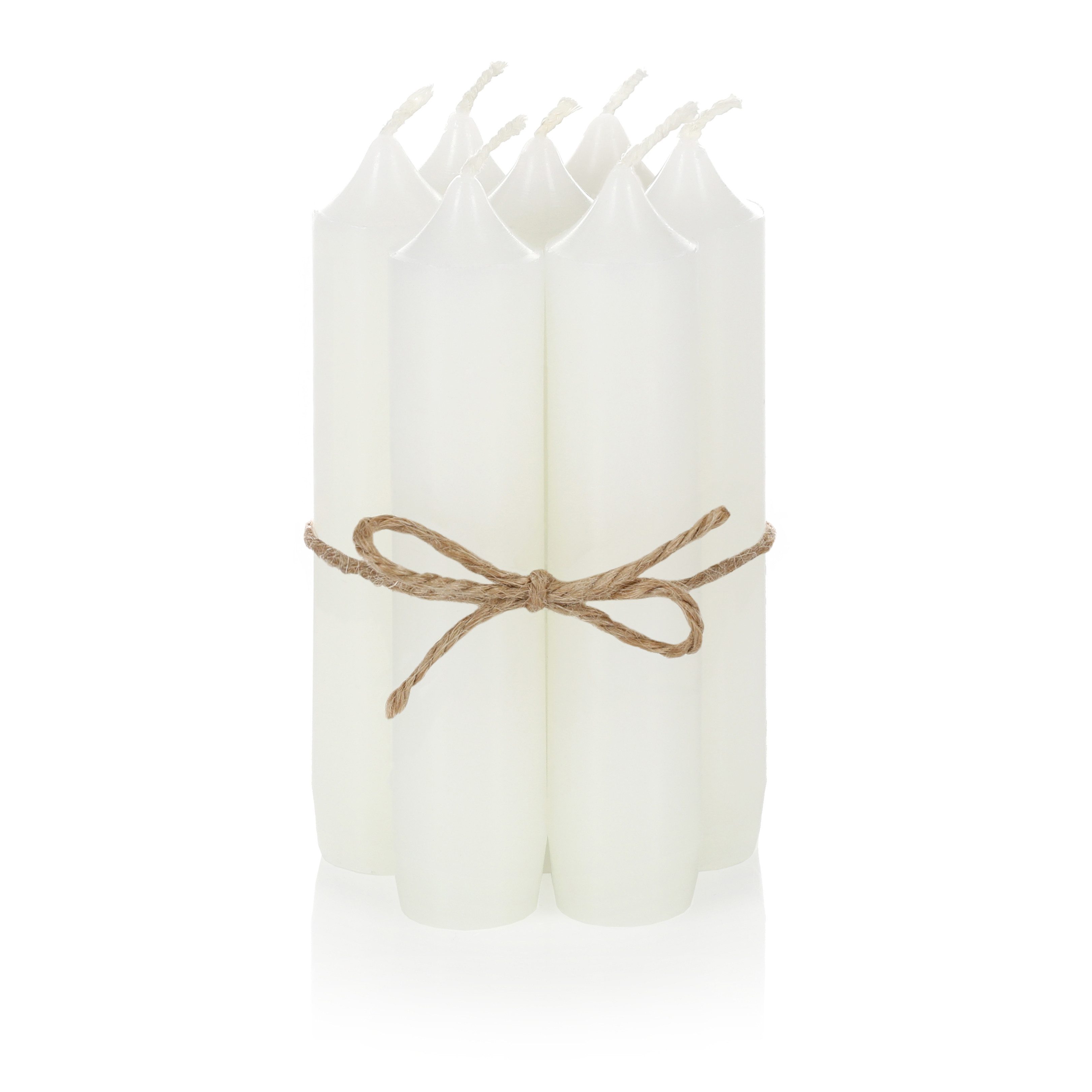 Nordstern Spitzkerze Stabkerzen 11 x 2,2 cm (Set, 6er), Ideale Tisch Deko für Hochzeit oder Weihnachten