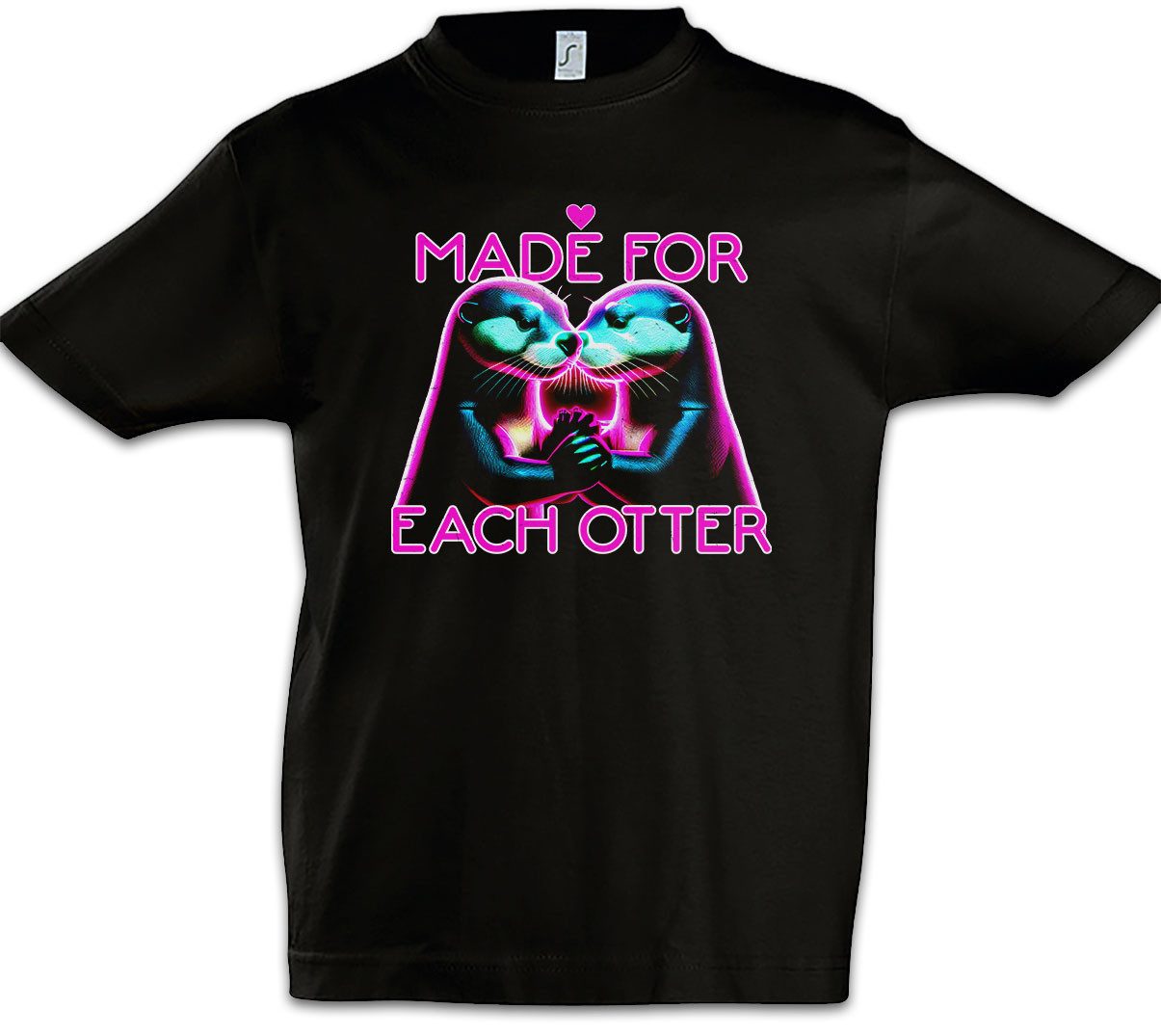Print-Shirt Made For Each Otter Kinder T-Shirt Liebe Paar Hochzeit Wedding Couple